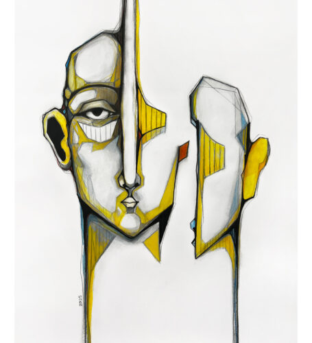 Connected Souls- 70 x 50cm - Acrylic&mixed media cardboard - 2025