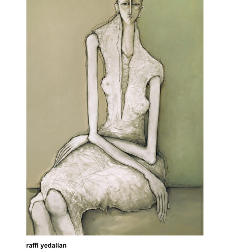 Seated Woman - 140 x 100 cm - Acrylic & mixed media on canvas - 2016