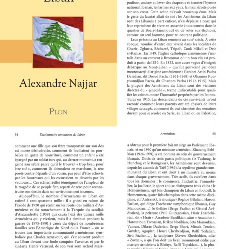 Dictionnaire amoureux du liban -by Alexandre Najjar