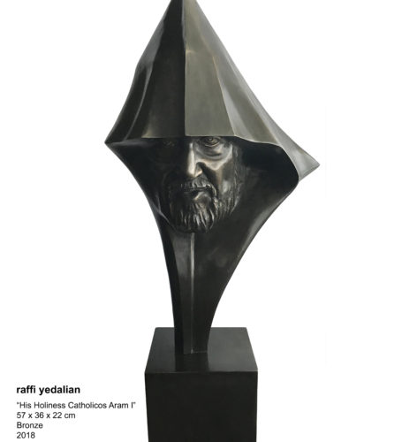 His Holiness Catholicos Aram I - 57 x 36 x 22 cm - Bronze - 2018